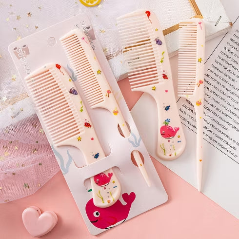 Pekanbaru HR- Set Sisir Karakter Lucu / Sisir Anak Set Isi 2pcs Karakter Kartun Lucu