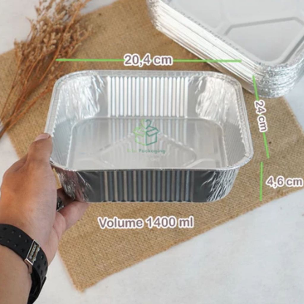 Pekanbaru 25 Pcs Alumunium Foil Tray BX 4381 Kemasan Dimsum Mentai Lasagna Macaroni Schotel Spaghetti Brulee