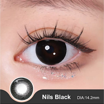 Pekanbaru Magister Softlens Minus Nils Brown Gray 14.2Mm 14.5Mm Lensa Kontak Warna Natural Lens Wedding