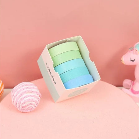 Pekanbaru Roll Masking Washi Tape Set 5 Pcs Basic Pattern Isi 5 Selotip Bahan Kertas Washi