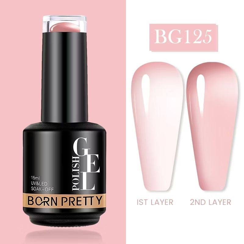 Pekanbaru [Bpom] Born Pretty Jelly Gel Polish 15Ml Nude Nail Gel Polish Cat Kuku Kutek Gel Nail Art Uv Led Gel