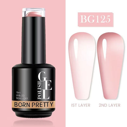 Pekanbaru [Bpom] Born Pretty Jelly Gel Polish 15Ml Nude Nail Gel Polish Cat Kuku Kutek Gel Nail Art Uv Led Gel