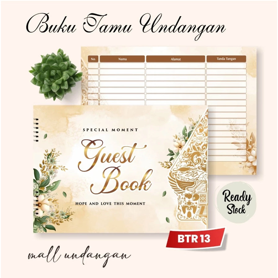 Pekanbaru Buku Tamu Pernikahan NON CUSTOM / Wedding Guest Book TIDAK CUSTOM Soft Cover DESIGN KEKINIAN TERBARU