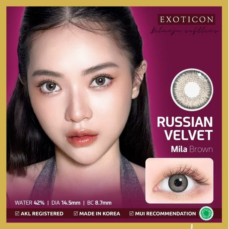 Pekanbaru Softlens X2 New Russian Velvet By X2 /Exoticon Softlens/Normal /Minus