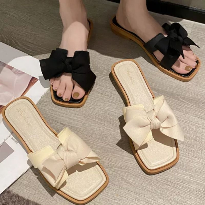Pekanbaru Sandal Slop Wanita / Sandal Flat Wanita Korea Import / Sandal