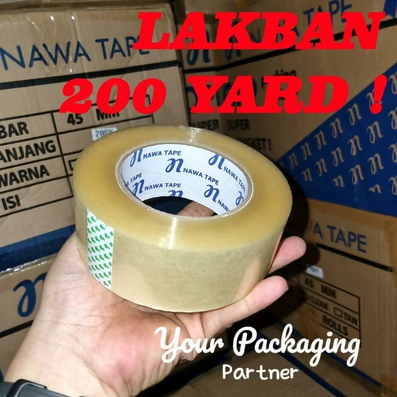 Pekanbaru Lakban Nawa 200 Yard Opp Tape Bening / Coklat 45Mm 200 Yard Ekonomis