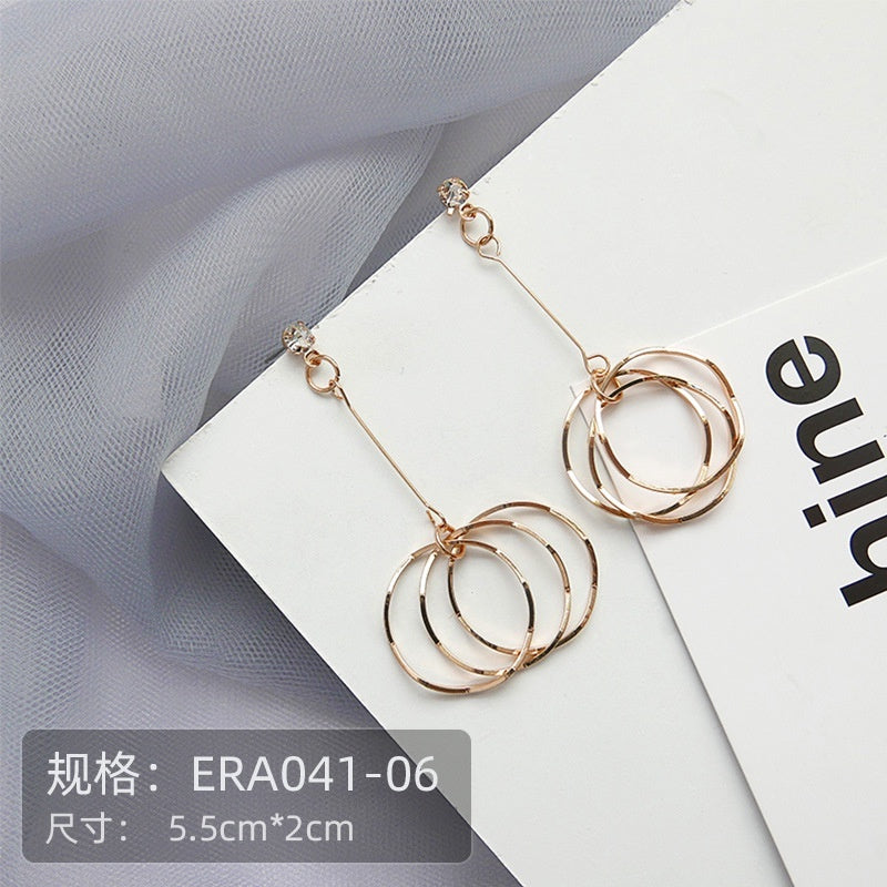 Pekanbaru Anting Wanita Bentuk Hati Maroon Anting Panjang Besar Anting Simple Elegan Maroon Woman Earrings Korean Style Anting Berkualitas