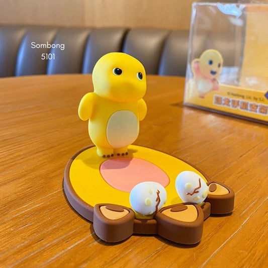 Pekanbaru Phone Holder Motif Nailong Dino Kuning Sandaran HP Tatakan Tablet Stand Unik Lucu