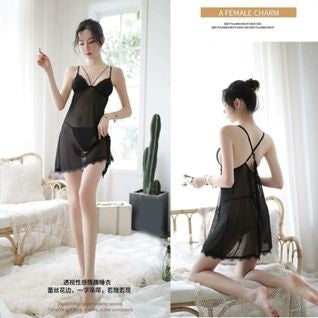 Pekanbaru Lingerie Dress Set D-21 Tali Silang Baju Tidur Dinas Wanita Dewasa