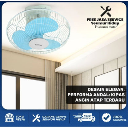 Pekanbaru Kipas Angin Sekai Cof-1663 / Ceiling Fan Sekai Cof 1663 / Orbit Fan 16Inch 60W