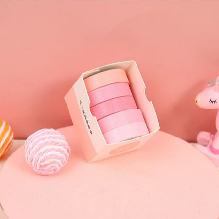 Pekanbaru Roll Masking Washi Tape Set 5 Pcs Basic Pattern Isi 5 Selotip Bahan Kertas Washi