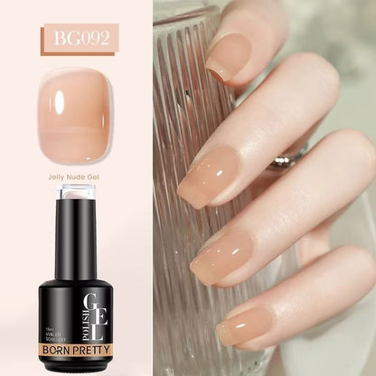 Pekanbaru [Bpom] Born Pretty Jelly Gel Polish 15Ml Nude Nail Gel Polish Cat Kuku Kutek Gel Nail Art Uv Led Gel