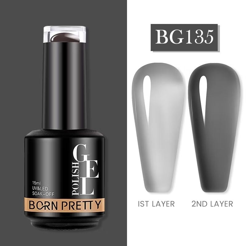 Pekanbaru [Bpom] Born Pretty Jelly Gel Polish 15Ml Nude Nail Gel Polish Cat Kuku Kutek Gel Nail Art Uv Led Gel