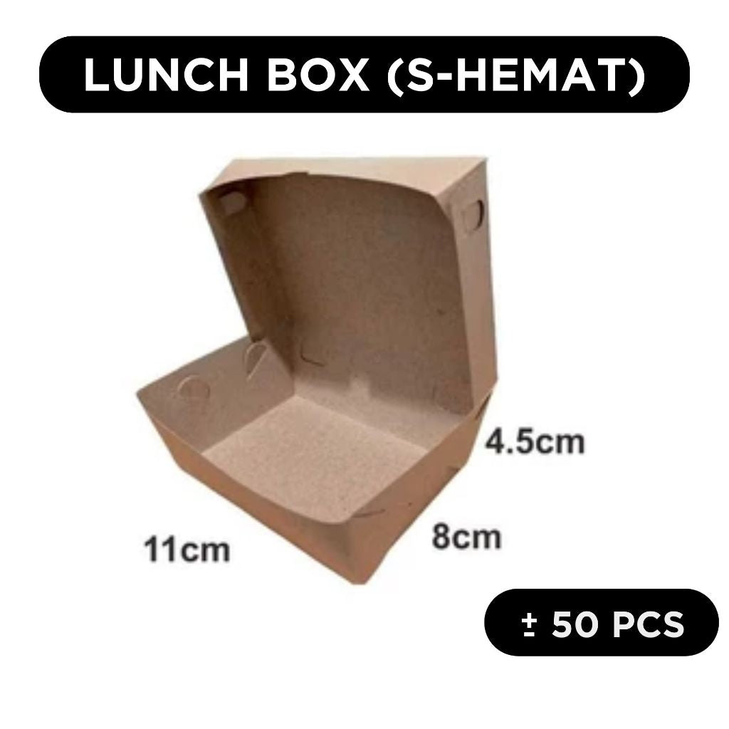 Pekanbaru Paper Lunch Box L M M-HEMAT S XS Kemasan Dimsum Ayam Geprek Mie Gorengan Brownies Laminasi Food Tray