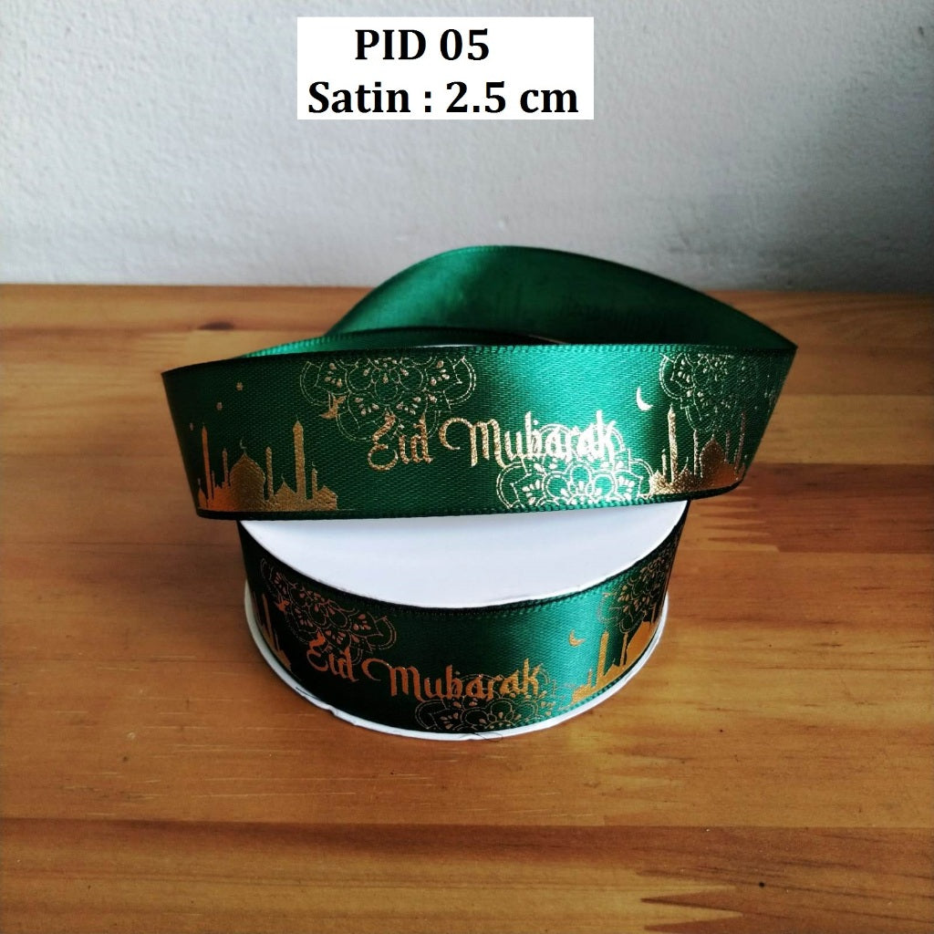 Pekanbaru Pita Idul Fitri Satin Lebar 2.5 Cm Berbagai Ukuran Per Meter