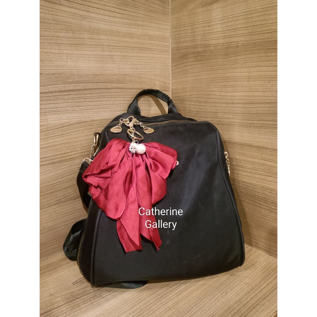 Pekanbaru Hanya 3 Hari Diskon Khusus : Gantungan Tas wanita  Pita Mutiara Clarice Cantik/keychain
