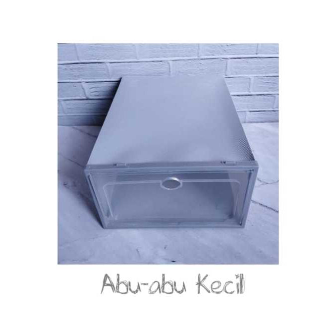 Pekanbaru HR- Kotak Sepatu Lipat Transparan Tebal Shoes Storage Box Organizer Rak Sepatu Plastik Susun