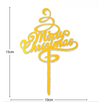 Pekanbaru Christmas Cake Topper / Topper Kue Motif Natal (Instan Only)