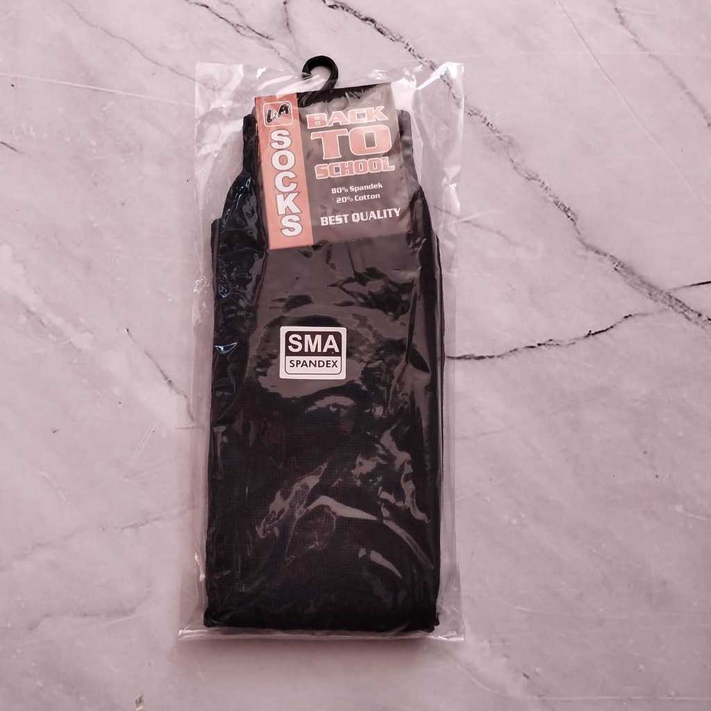 Pekanbaru Kaos kaki sekolah warna hitam polos SD, SMP, SMA (HITAM POLOS)