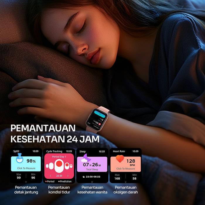 Pekanbaru Robot Rws2 Smartwatch Jam Tangan Pintar Tahan Air Hingga Kedalaman 10 Meter Muslim & Sport Friendly Layar 1.83 Inch - Garansi 1 Tahun
