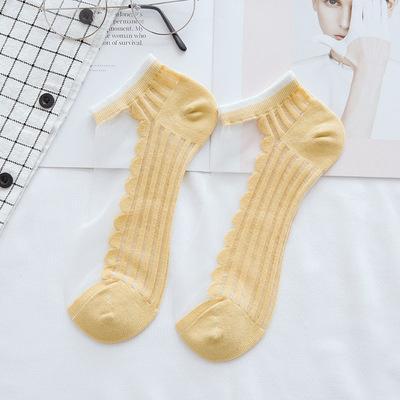 Pekanbaru Kaos Kaki Soft Semi Transparan Women Socks Jaring Kaus Kaki Berkualitas Korean Style Colorful Pastel Renda Aesthetic Clear