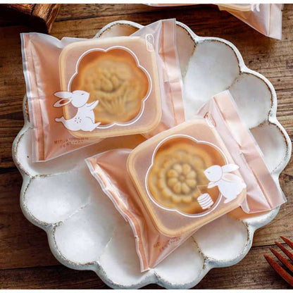 Pekanbaru Plastik Mooncake / Kue Bulan Non-Seal Motif Happy Mid Autumn Festival Berbagai Ukuran Per Packlastik Mooncake/Kue Bulan