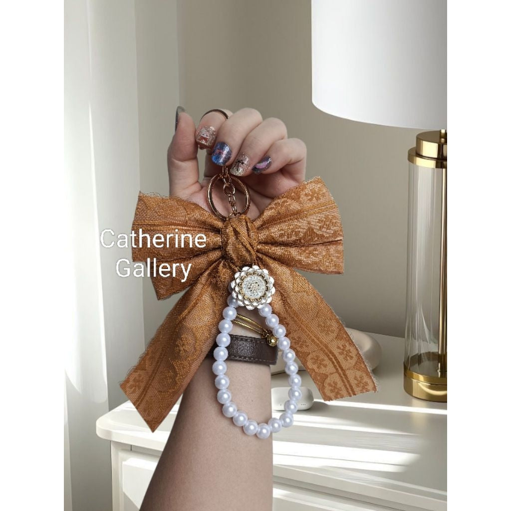 Pekanbaru Gantungan Kunci Pita Diana Premium Lace / gantungan tas wanita