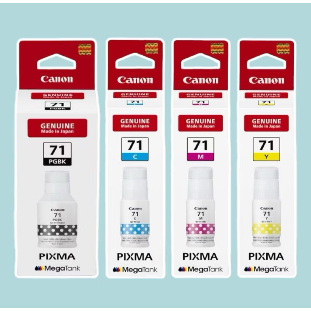 Pekanbaru HR-Tinta Canon PIXMA GI-71 1 Set Refill Premium Untuk Printer Canon G1020, G1730, G1737, G2020, G2730