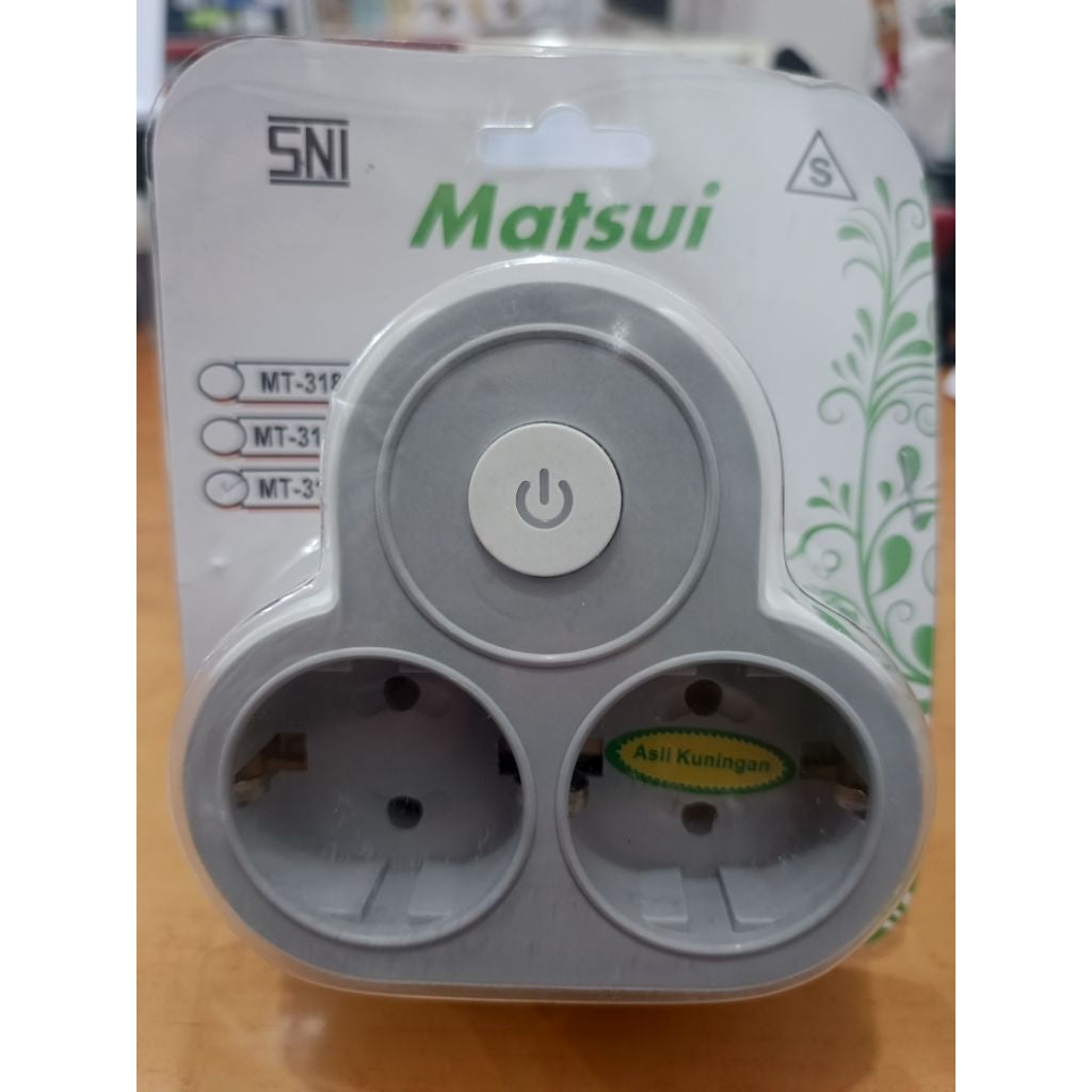 Pekanbaru Steker Adaptor Matsui Kuningan / Colokan / Stop Kontak