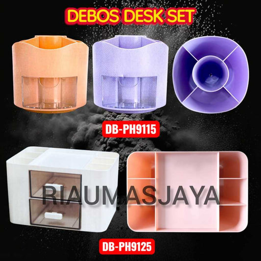 Pekanbaru Debos Desk Set Db- 9115/9125M /Pen Stand Holder Set Desktop Shelf Organizer Rak Tempat Pena Alat Tulis Meja Kantor Multifungsi