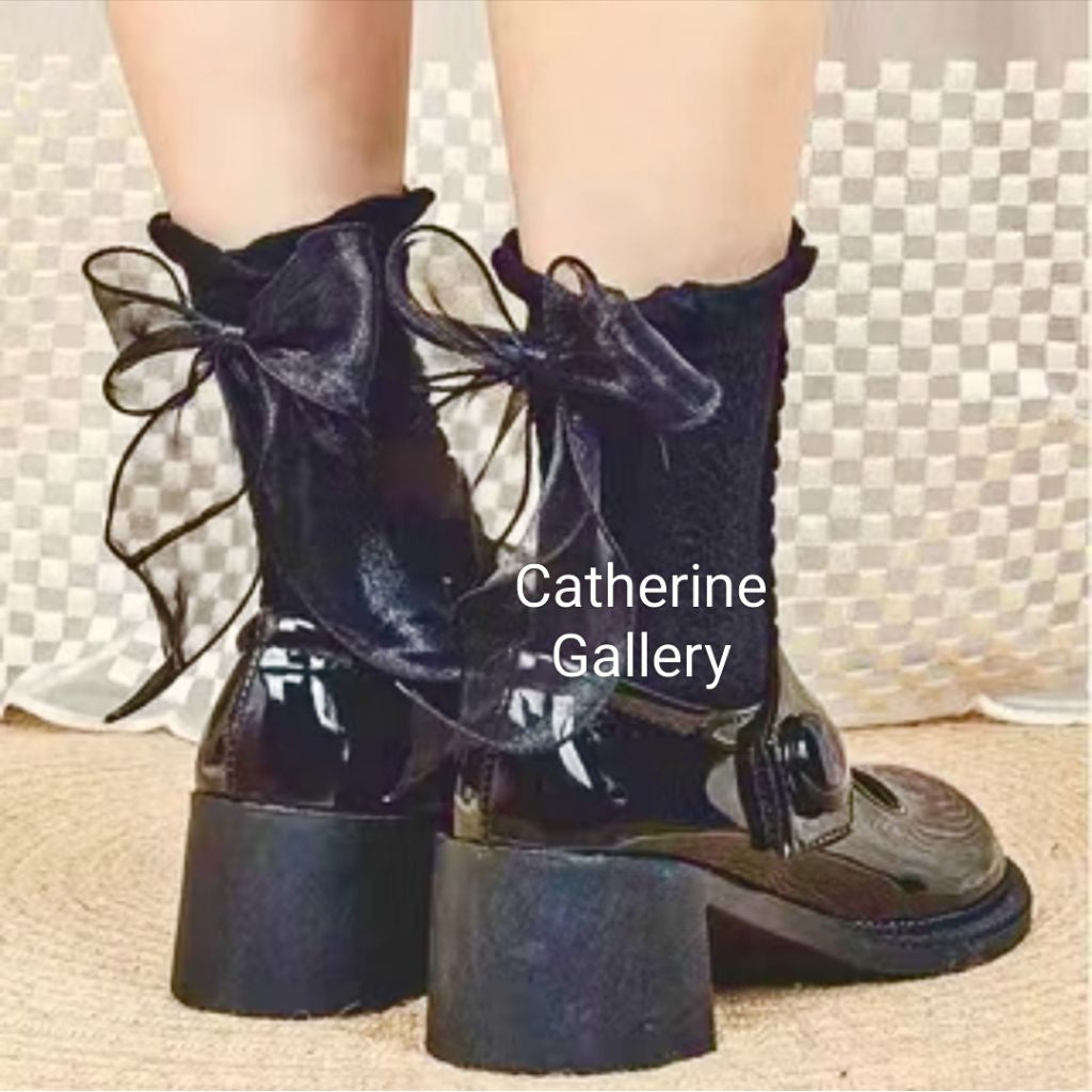 Pekanbaru Kaos Kaki Pita Organza / Kaos Kaki Pita Belakang
