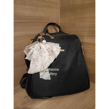 Pekanbaru Hanya 3 Hari Diskon Khusus : Gantungan Tas wanita  Pita Mutiara Clarice Cantik/keychain