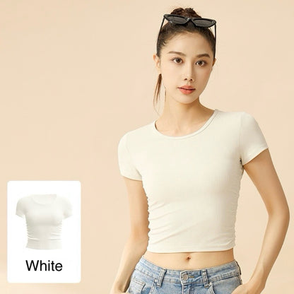 Pekanbaru JevyActive - Jolin Top - Baju Olahraga Wanita - Crop Top Wanita - Casual Daily Wear Wanita - Tshirt Slim Fit Wanita
