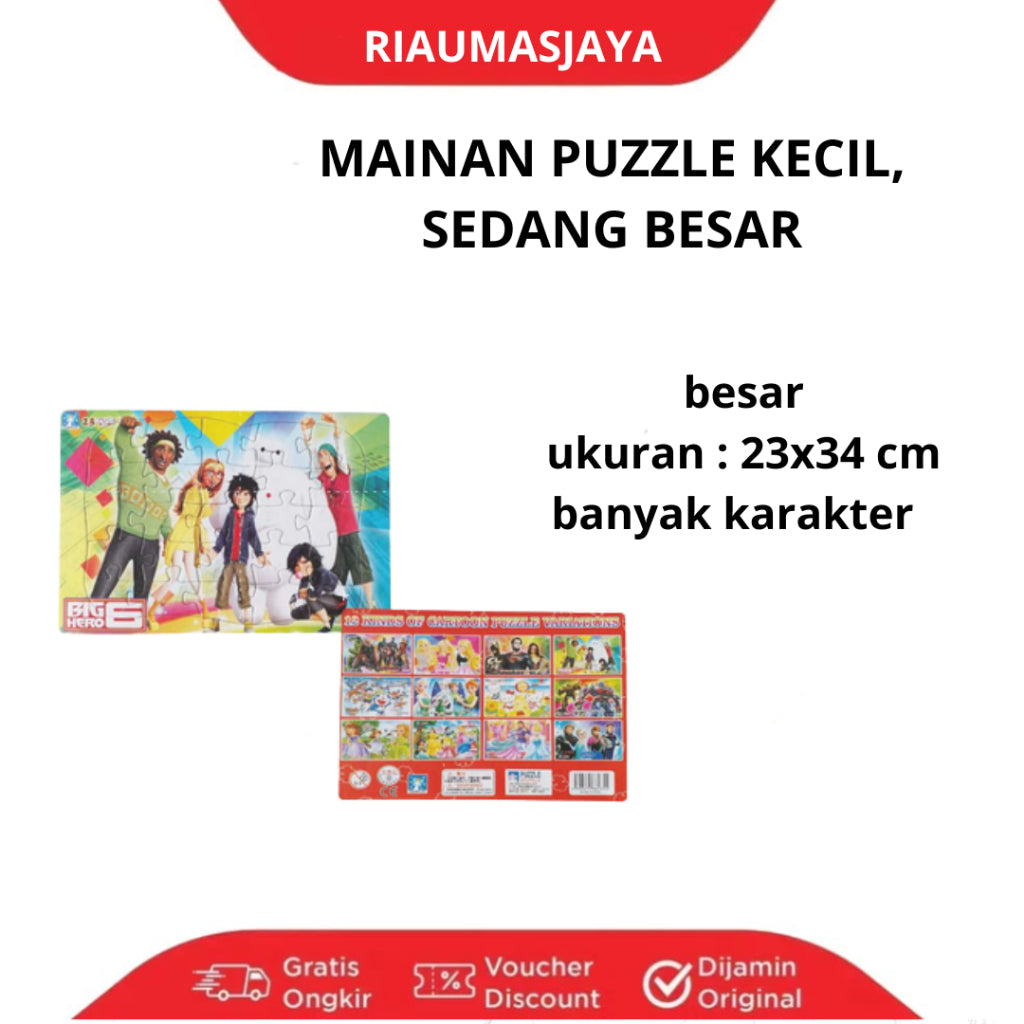 Pekanbaru Mainan Puzzel Fancy Besar/Kecil/Sedang