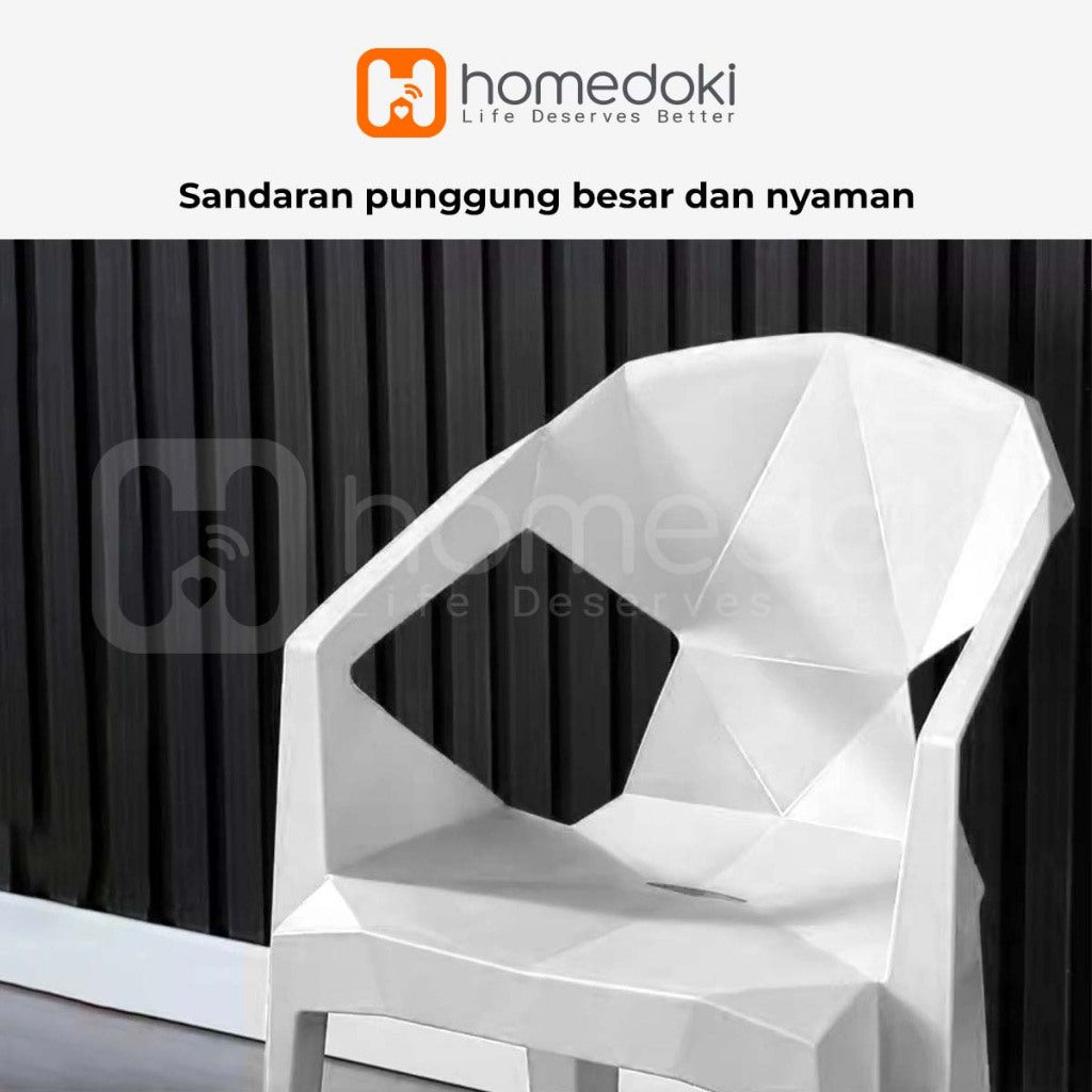 Pekanbaru Homedoki Kursi Plastik/Kursi Makan/Kursi Outdoor/Kursi Plastik Sandaran