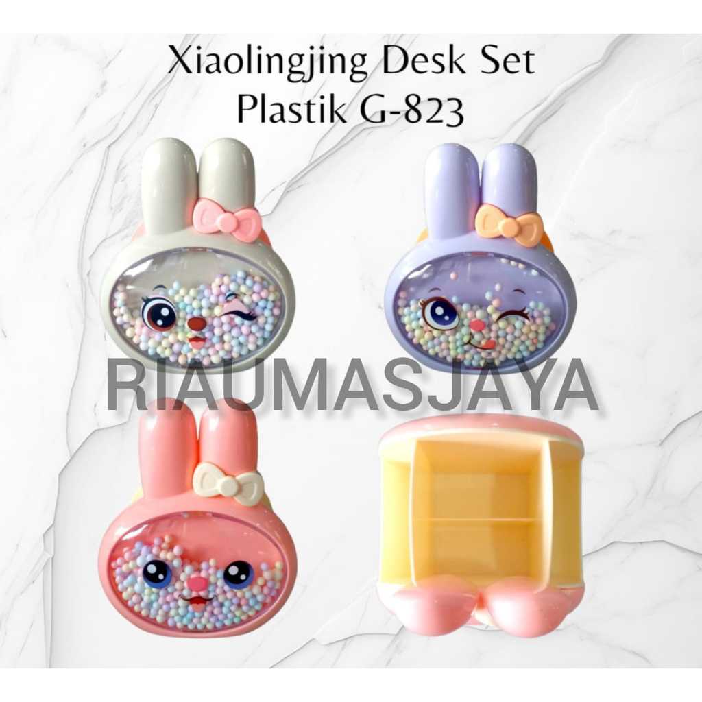 Pekanbaru Desk Set Xiaolg Plastik Lucu/Motif Kelinci  &Kodok/ G823&G824