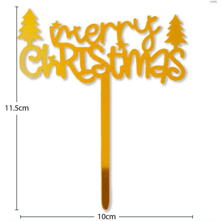 Pekanbaru Christmas Cake Topper / Topper Kue Motif Natal (Instan Only)