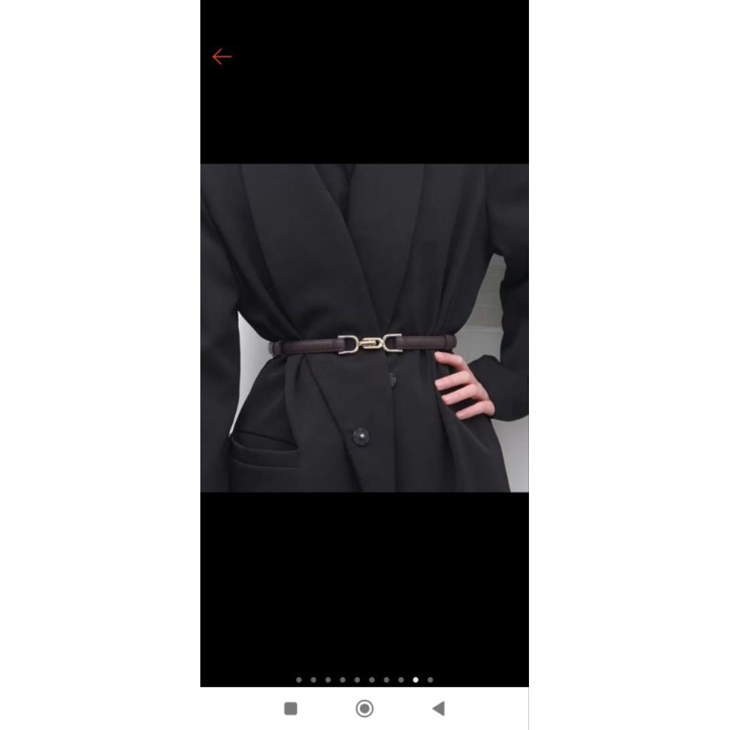 Pekanbaru Ikat Pinggang Gesper Belt Kecil Wanita Bahan Kulit Pu / Tali Pinggang Wanita / Gesper