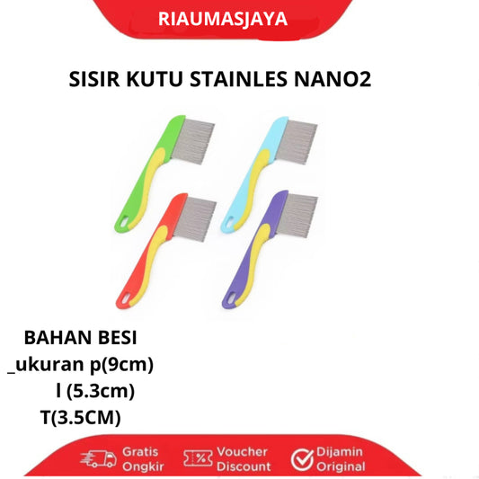 Pekanbaru {}Sisir Kutu Stainless Steel Gagang