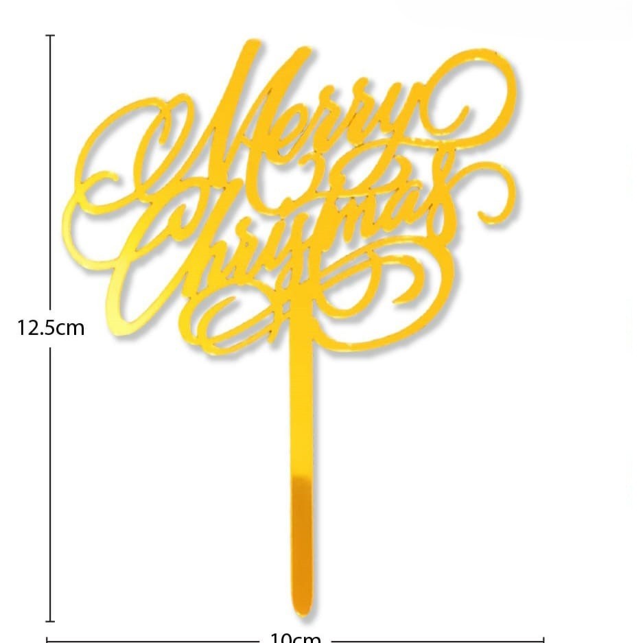Pekanbaru Christmas Cake Topper / Topper Kue Motif Natal (Instan Only)