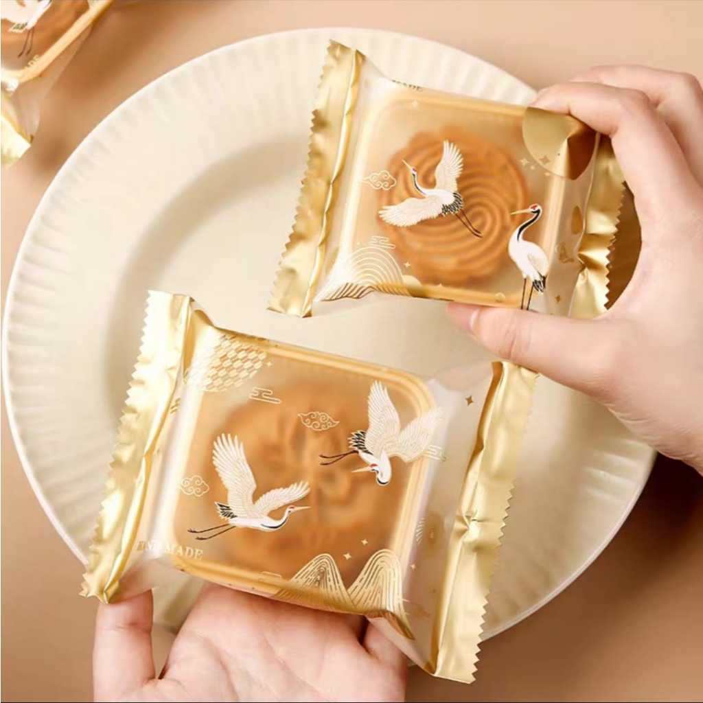 Pekanbaru Plastik Mooncake / Kue Bulan Non-Seal Motif Happy Mid Autumn Festival Berbagai Ukuran Per Packlastik Mooncake/Kue Bulan