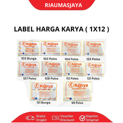 Pekanbaru Stiker Label Harga Karya / Label Undangan