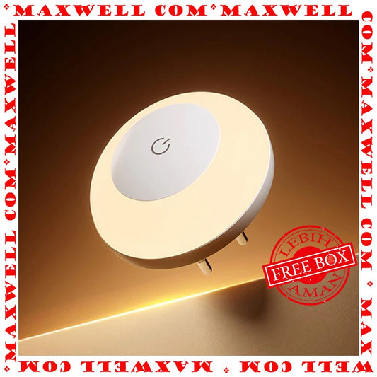 Pekanbaru Vivan Vps-H008A Led Lampu Malam Sensitive Touch Night Light 3 Tingkat Kecerahan Safety Sockets