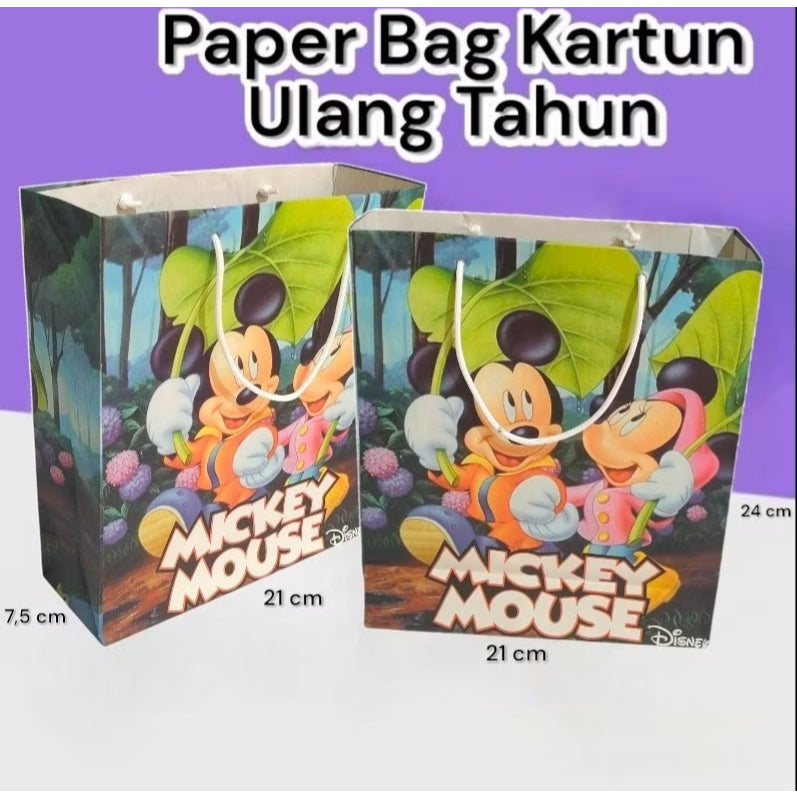 Pekanbaru Paper Bag Kado Karakter Kartun Lusinan Eceran Ukuran 21×7×24 cm Cantik Paperbag Karakter Kartun