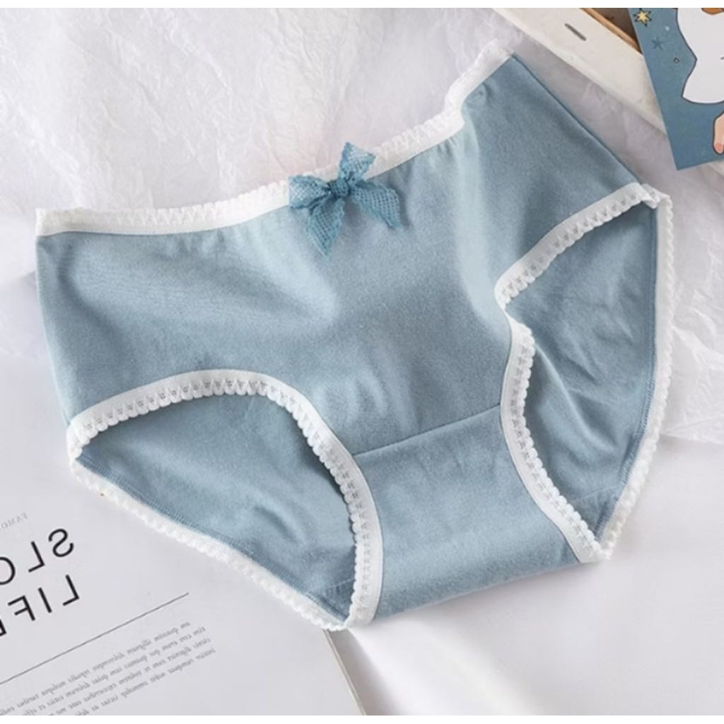 Pekanbaru Celana Dalam Wanita Motif Strawberry Fashion Jepang Crotch Mid Waist