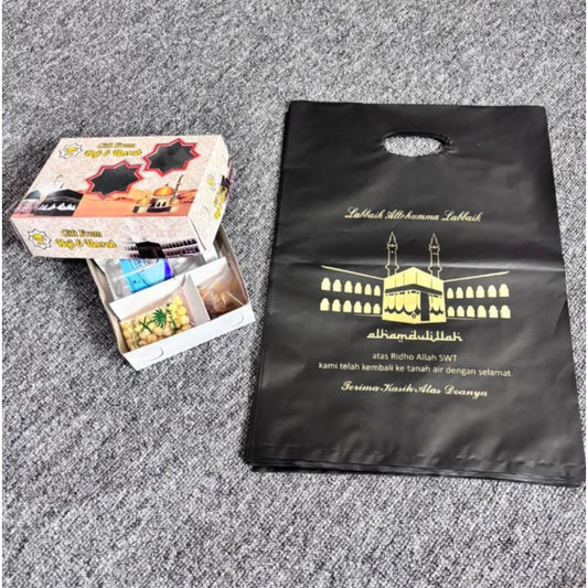 Pekanbaru (50 Pcs) Kantong Plastik Oleh-Oleh Haji & Umroh Motif Ka'bah