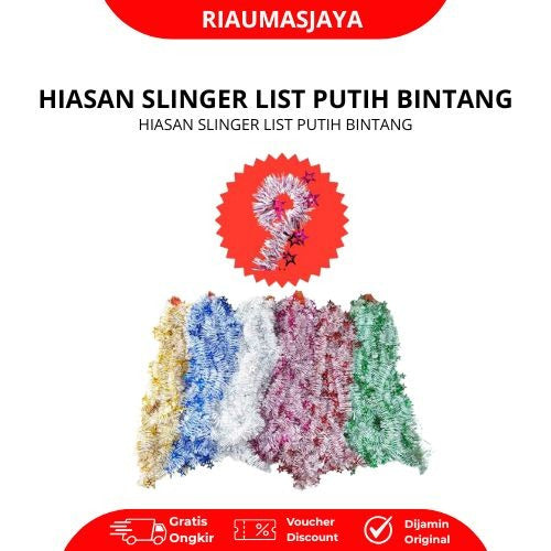Pekanbaru Hiasan Slinger List Putih Bintang Premium Untuk Dekorasi Natal Ulang Tahun Dan Pesta Serbaguna Tahan Lama Mudah Dibentuk