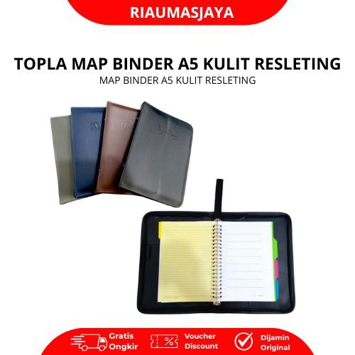 Pekanbaru Topla Map Binder A5 Kulit Resleting