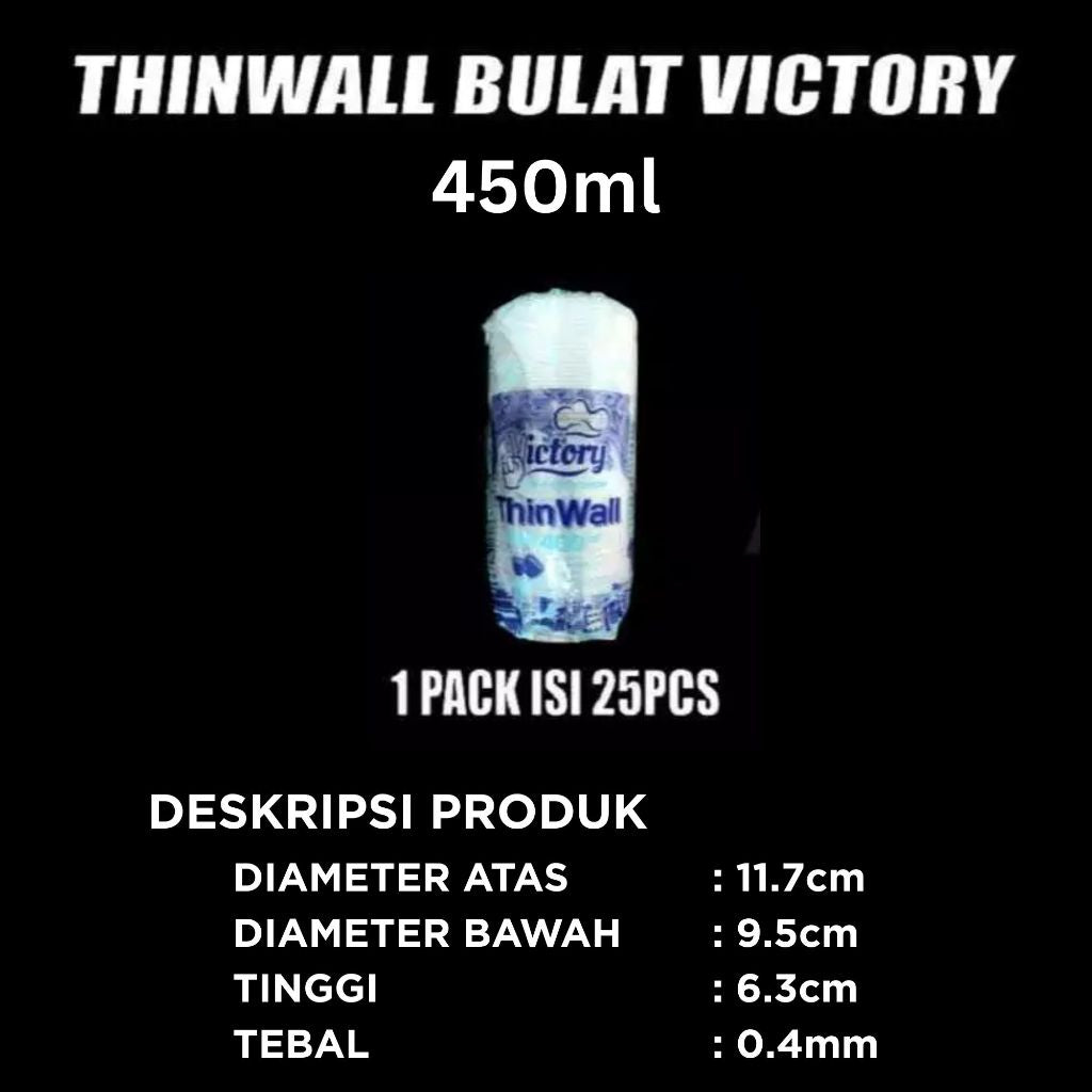 Pekanbaru Cup Thinwall PP Victory 25ml 35ml 60ml 100ml 150ml Tutup Nempel Anti Tumpah Bisa Microwave Freezer