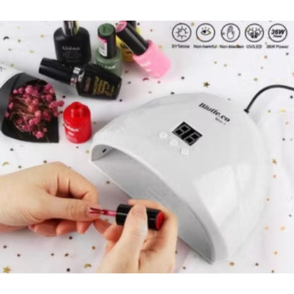 Pekanbaru Alat Pengering Kutek Kuku Gel Nail Art Lamp Uv Led Nail Dryer 36W Pink Putih
